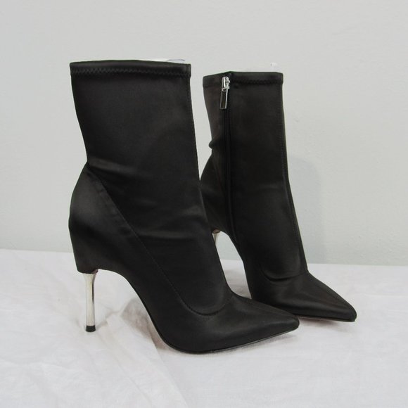 BCBGMaxAzria Shoes - BCBG Jolie Stretch Satin black 6M heeled bootie